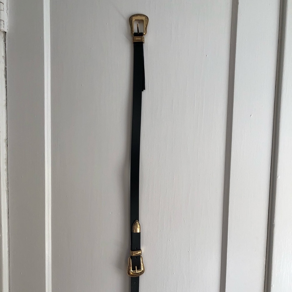 Western gold and black belt. Never worn!